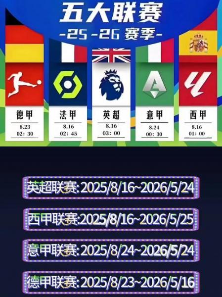 五大联赛赛程时间表？五大联赛赛程时间表11月份？