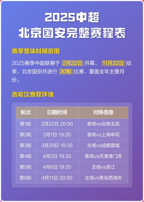 中超下轮时间表，国安队今晚1930直播？